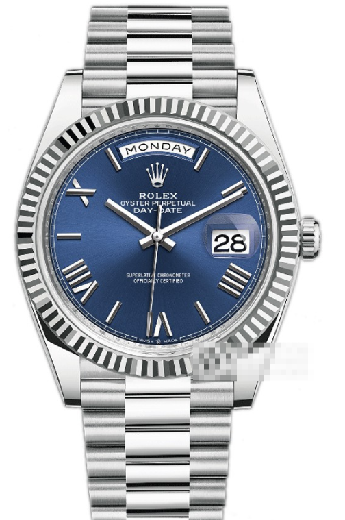 ロレックスコピーDay-Date m228236-0007、プラチナとCal.3255が紡ぐ、静謐な至高